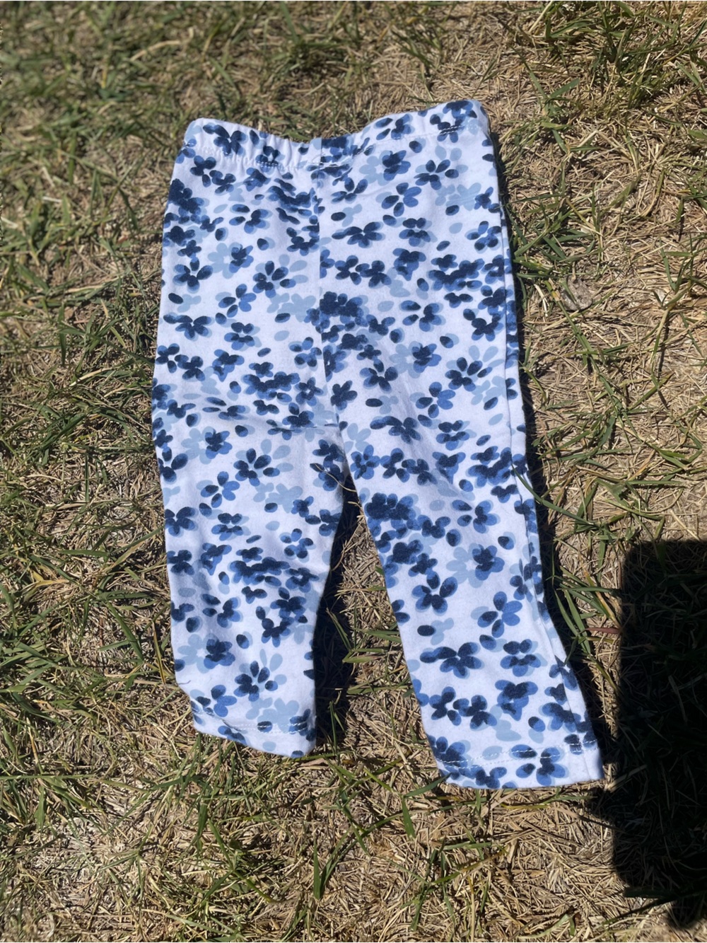 Blue Floral Leggings